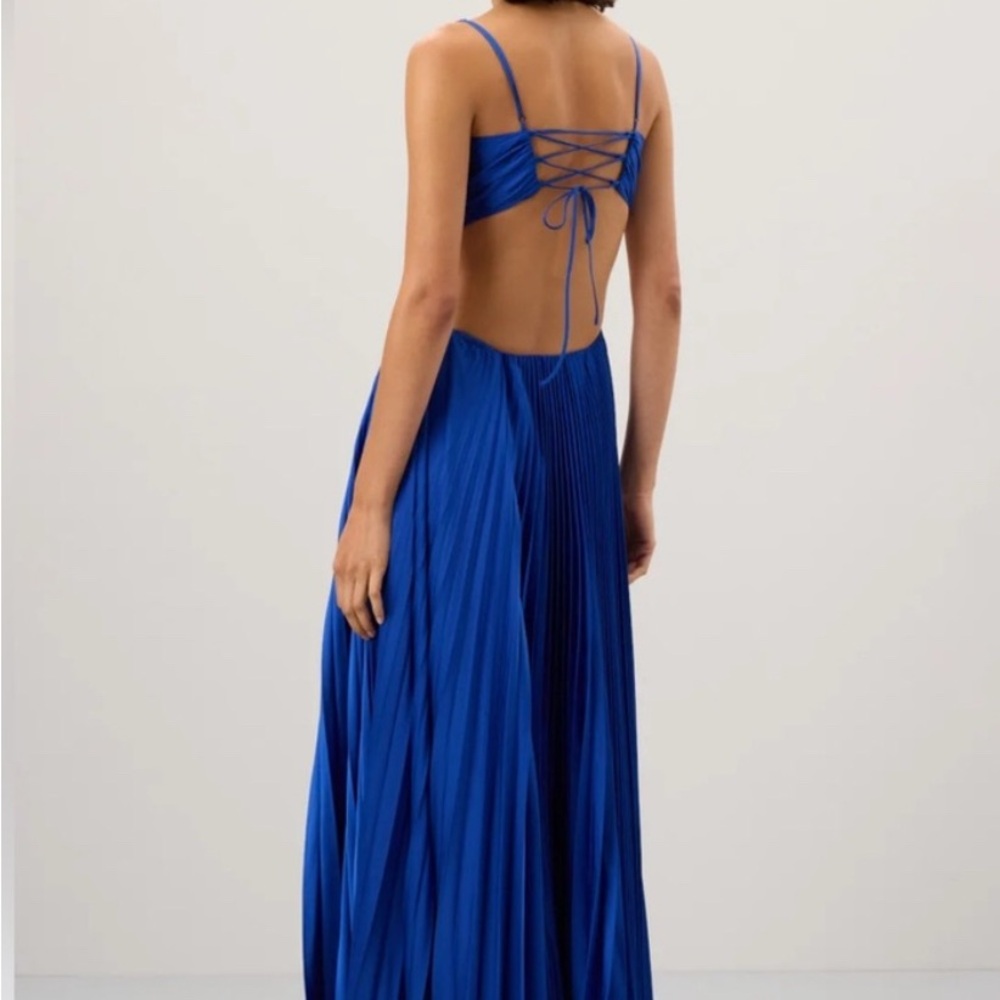 DELFI Zulay blue pleated dress - Picture 3 of 7